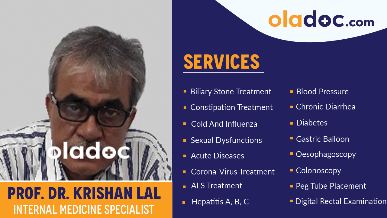 Services provided by Dr. Krishan Lal